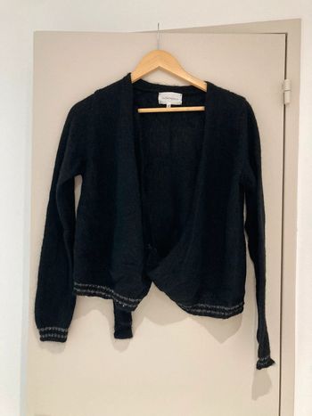 Veste cache-coeur noire