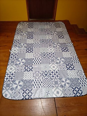Nappe rectangulaire TEX (Carrefour) - motifs carreaux de ciment