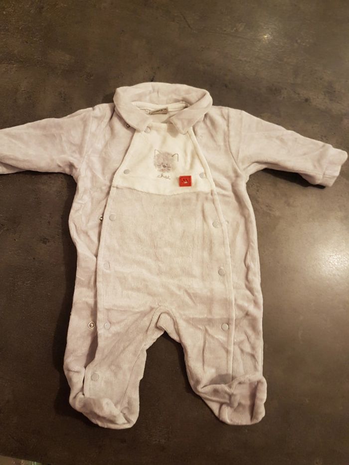 Pyjama velours naissance