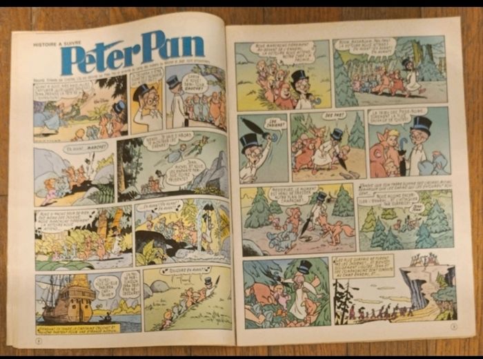 Ancien journal de mickey avec cadeau Disney star Peter pan N°1761 - 1986 vintage - photo numéro 6