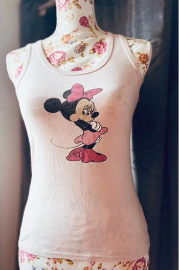 🎀 Débardeur Minnie Disney – rose pastel (T40) 🎀