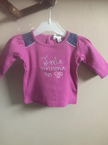T-shirt framboise Bulle de BB 3M