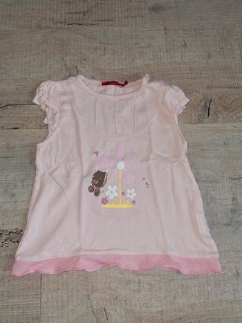 Tee shirt manche courte fille 12 mois