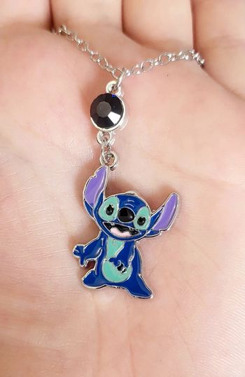 Set collier + bracelet Stitch – Bijoux Disney bleus