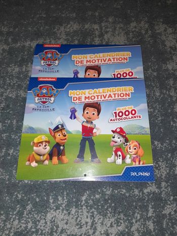 Lot mon calendrier de motivation pat patrouille