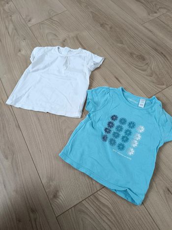Lot 2 t shirts manches courtes 6 mois fille