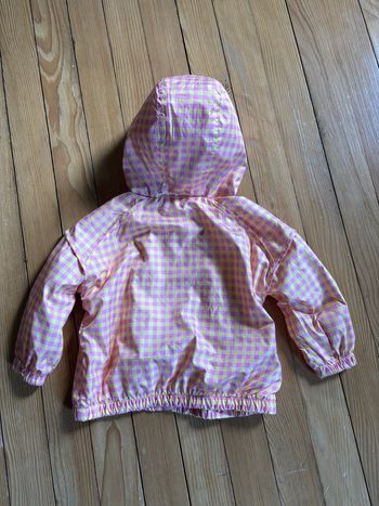 Veste été légère 2/3 ans couleur Vichy rose et jaune