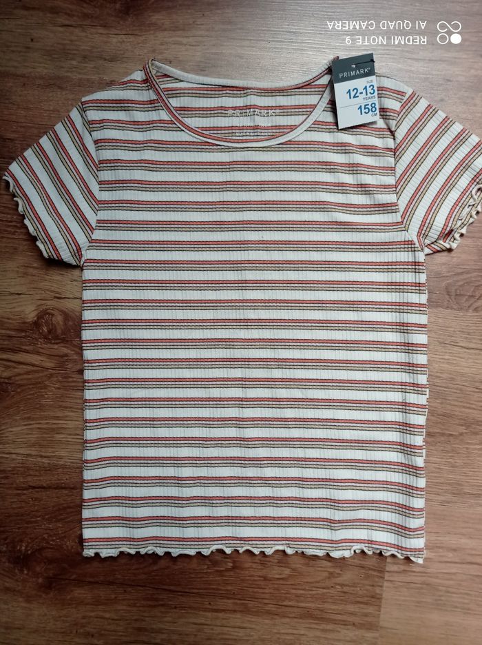 T-shirt rayé fille, Primark, taille 12-13 ans, NEUF