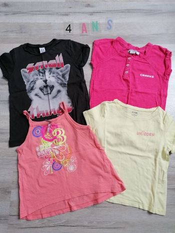 T-shirts été 4 ans