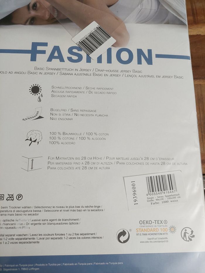 Drap housse 1 personne - photo numéro 3