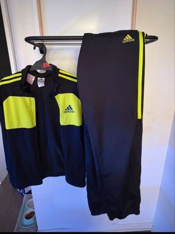 Ensemble Adidas enfant – Noir & jaune fluo – Neuf (sans étiquette) – 13/14 ans