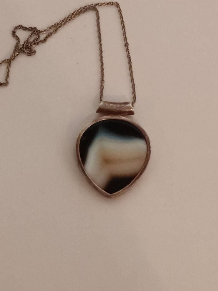 Collier agate serti - photo numéro 7