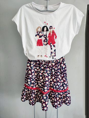 12 ans ensemble été teeshirt et jupe