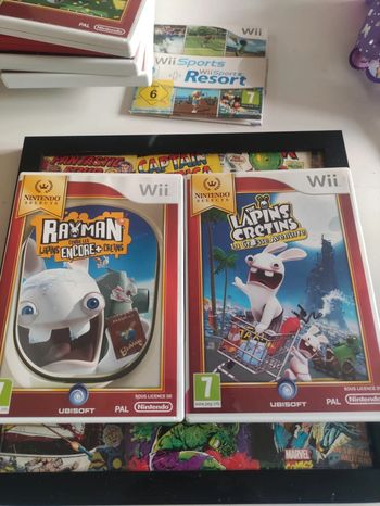 les lapins crétins la grosse aventure et Rayman contre les lapins encore plus crétins Nintendo Wii