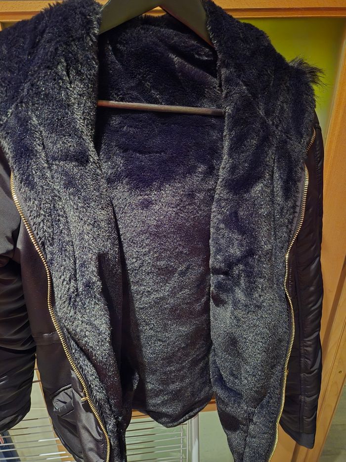 Manteau court noir femme - photo numéro 3