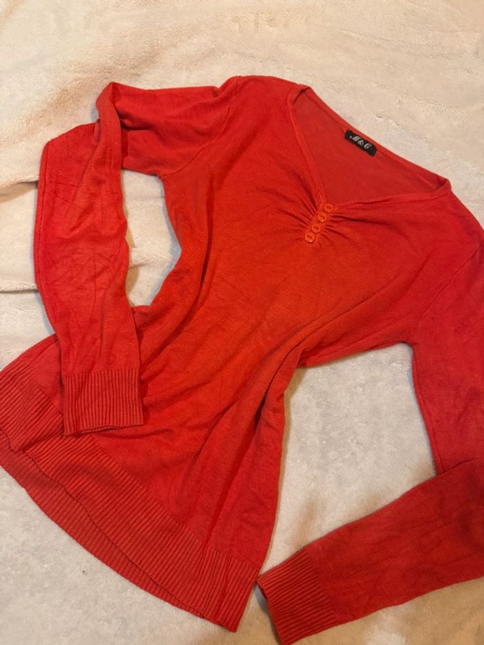 Pull fin rouge - photo numéro 8