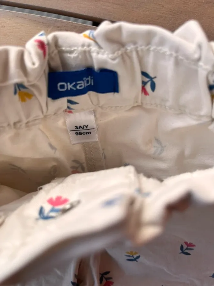 Short été motif fleur Okaïdi 3 ans - photo numéro 3