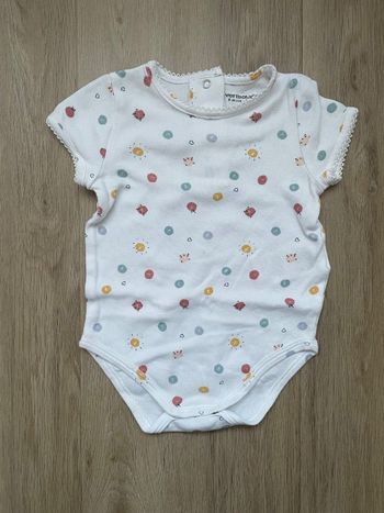 Body Verbaudet blanc à motifs 9 mois