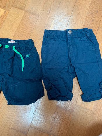 Lot 2 shorts texte du pareil au même 6 mois