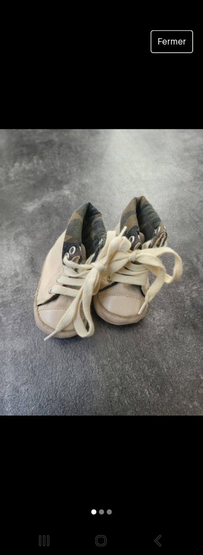 Chaussures/chaussons bébé garçon 3-6 mois peu portés