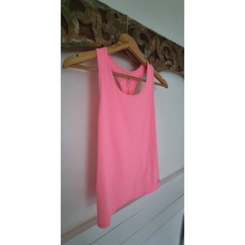 Joli Débardeur Domyos rose fluo/fuchsia élastique T38/M TBE
