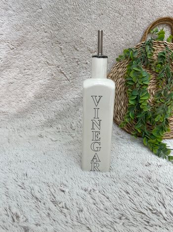 Bouteille en céramique blanche pour vinaigre - Amazon 
