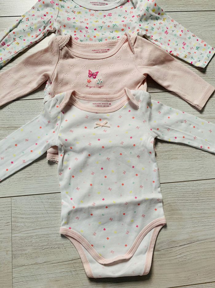 Lot de 3 body sergent major 6 mois