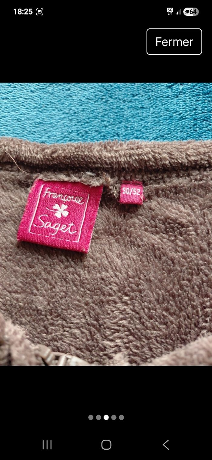 Gilet polaire marron glacé - photo numéro 3