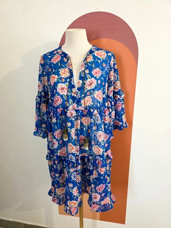 Robe Opullence Paris ● Bleu à Fleurs