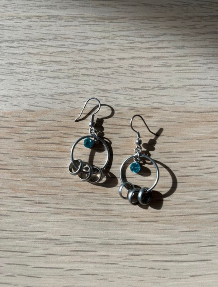 Boucles d'oreilles turquoise - photo numéro 2