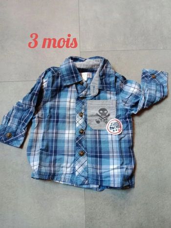 Chemise manches longues, 3 mois