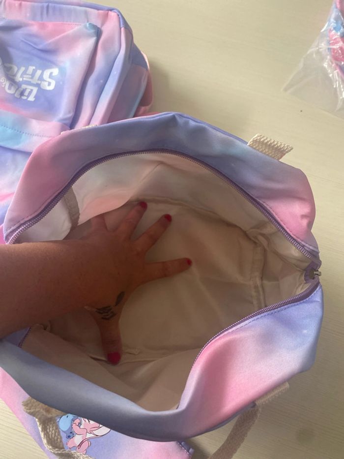 Cartable ecole sac de sport et trousse neuf stitch - photo numéro 5