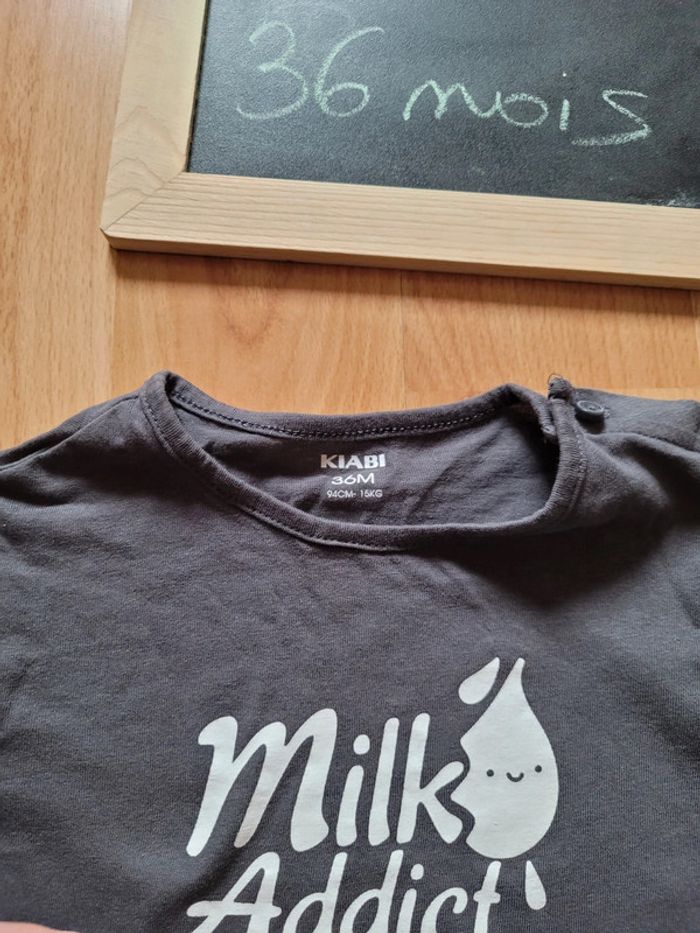 T-shirt manches longues kiabi 36 mois - photo numéro 2