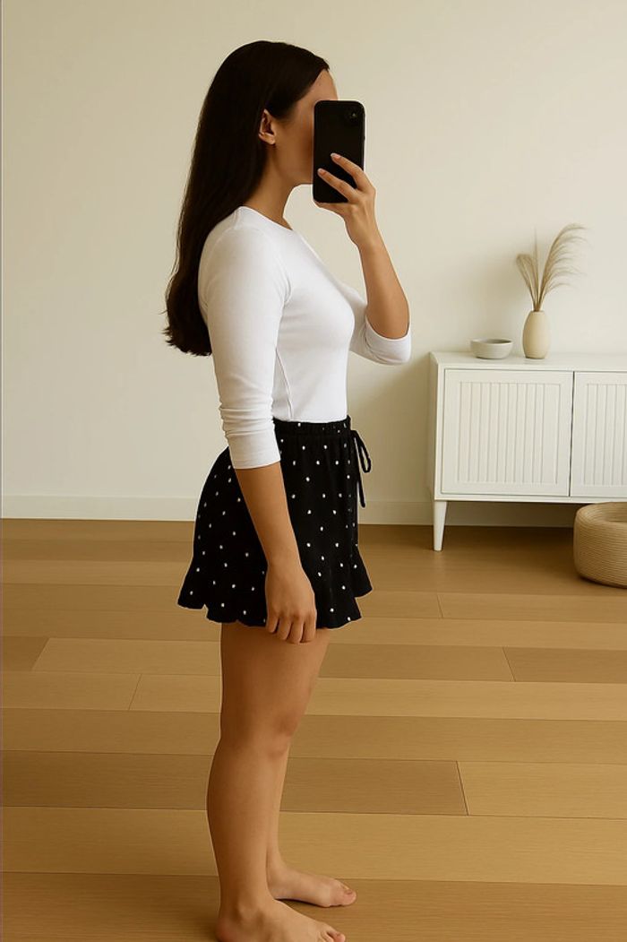 Short fluide à pois neuf - photo numéro 2