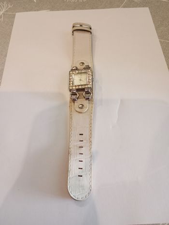 Montre blanche strass Celsior