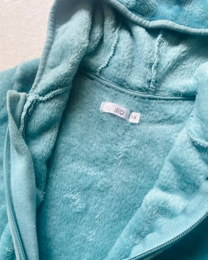 Gilet / veste bleu avec capuche 9 mois - Gémo - photo numéro 4