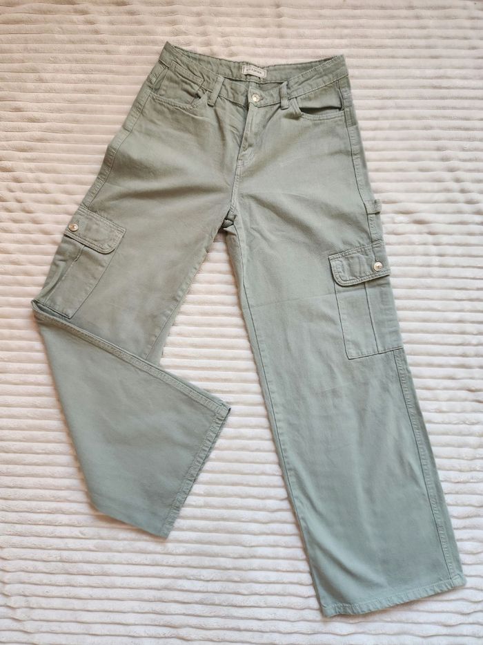 Jean cargo vert kaki Pimkie – Taille 36 – Coupe large tendance - photo numéro 2
