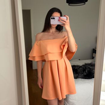Robe cocktail ou mariage saumon / orange Asos