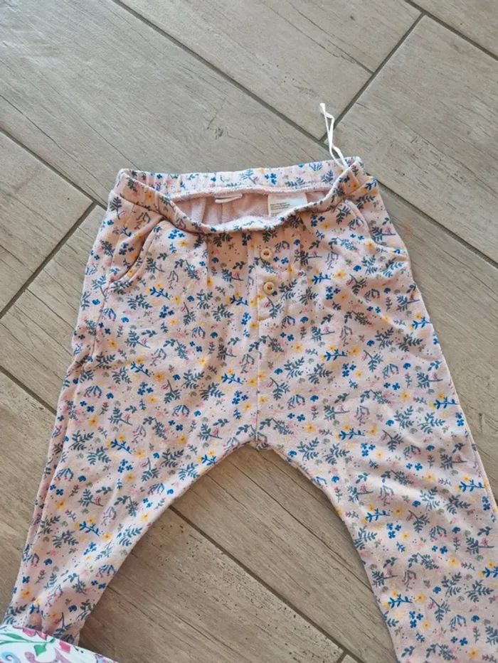 Ensemble jogging rose et débardeur moutarde 18/24 mois - photo numéro 2