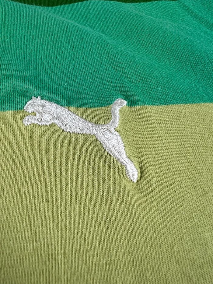 Polo rayé Puma vert et jaune – Taille XXL - photo numéro 6