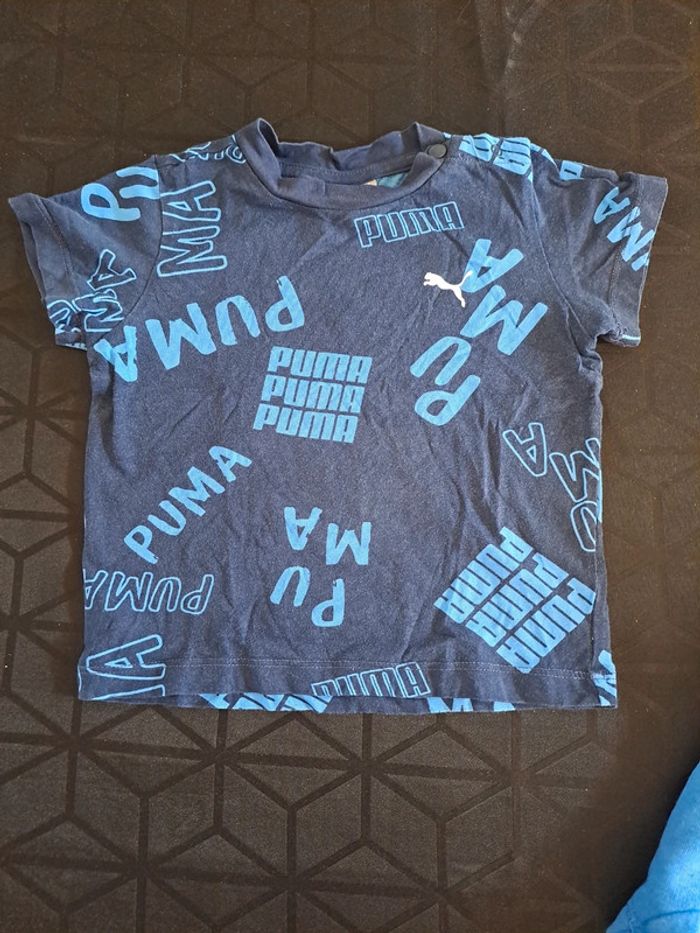 Ensemble short Tee-shirt puma bleu 12 / 18mois - photo numéro 2
