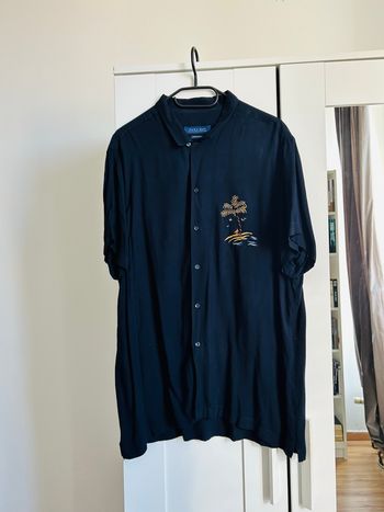 Chemise marine à motifs Homme Zara Taille XL