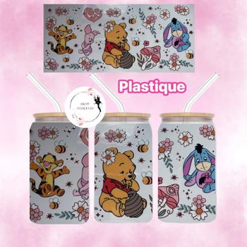 Mini Winnie UV DTF - Gobelet en plastique