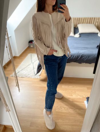 Veste ZARA bohème franges 🐚