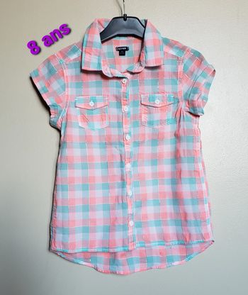 Chemise manches courtes Kiabi taille 8 ans
