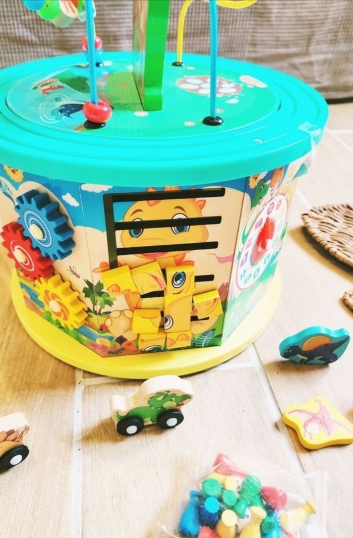 👶Jeu d'éveil - Grand cube multi activités 12 en 1 en bois et plastique - photo numéro 4