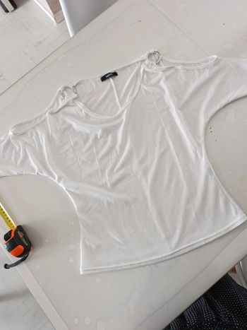 Haut blanc anneau Mim S