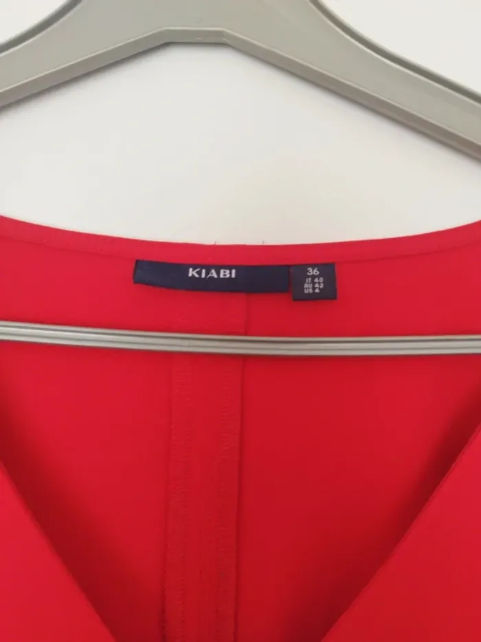 Robe rouge fluide évasée "Kiabi" - Talle 36 - photo numéro 3