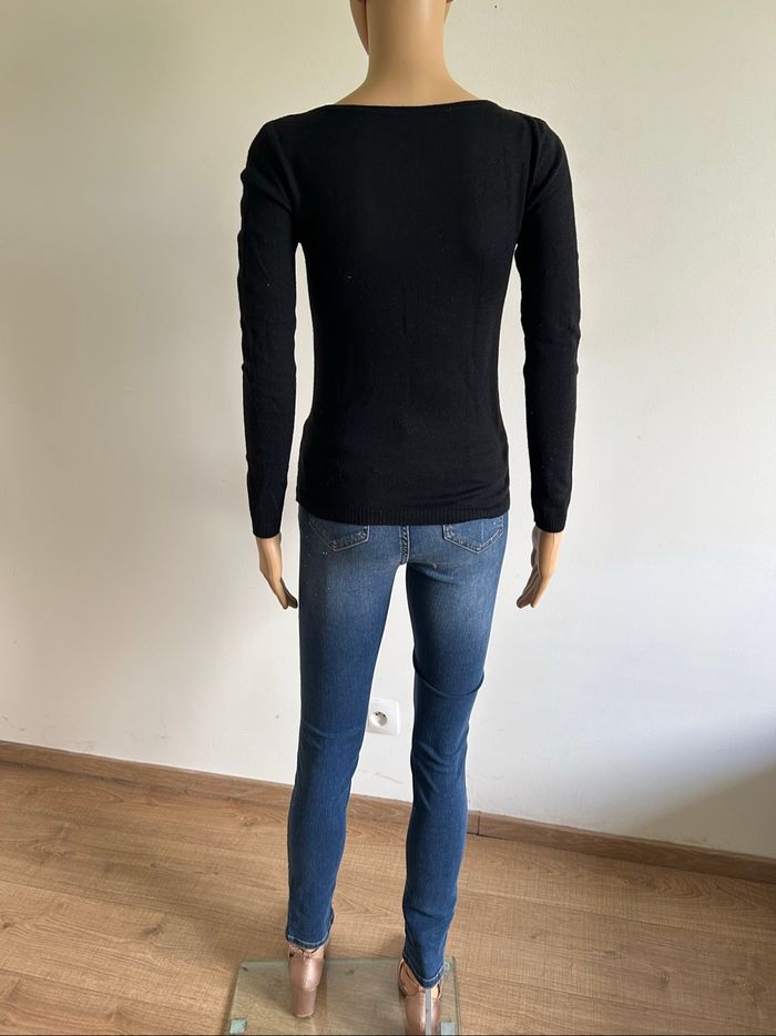 Pull noir à manches longues Morgan taille XS bon état - photo numéro 6