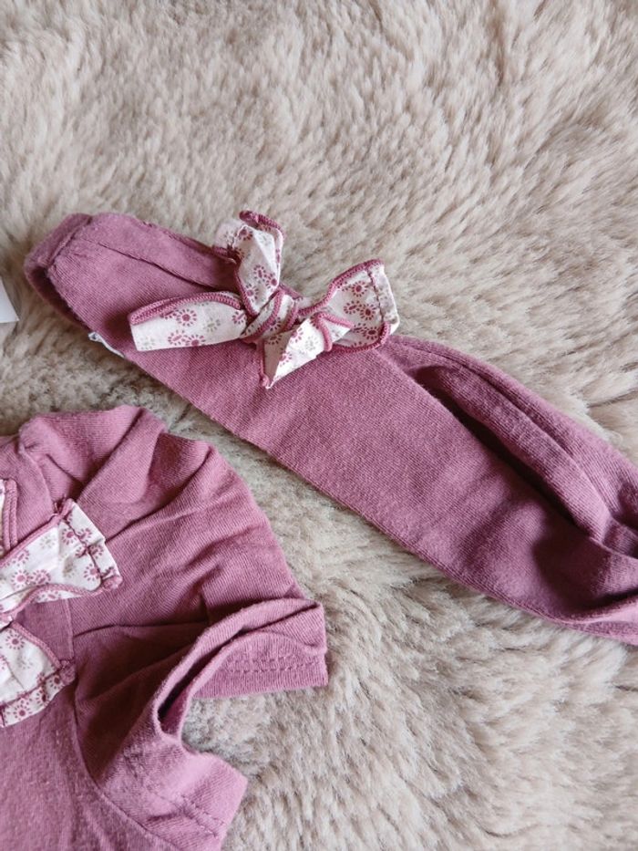 Ensemble T-shirt MC et bandeau assorti 6 mois - photo numéro 4